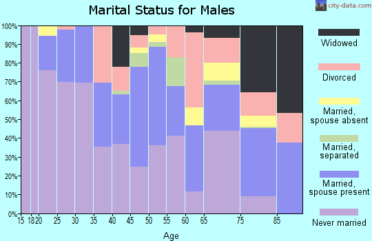 Zip code 34950 marital status for males