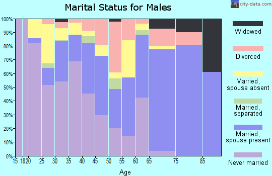 Zip code 34956 marital status for males