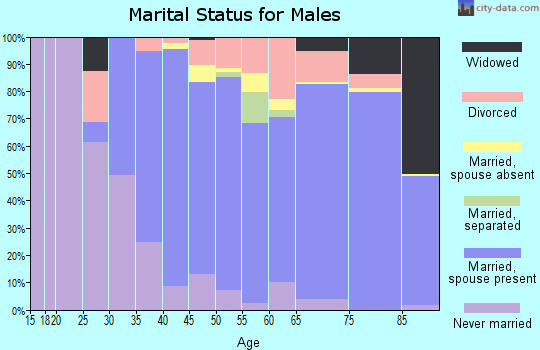 Zip code 34990 marital status for males