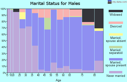 Zip code 34996 marital status for males