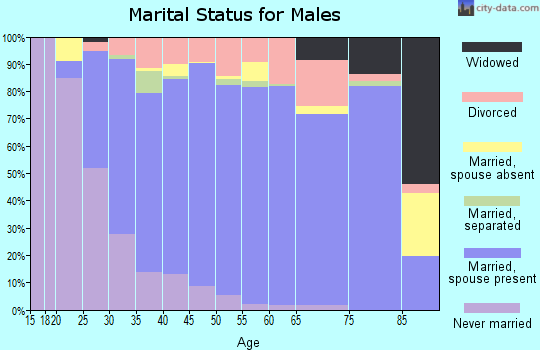 Zip code 35007 marital status