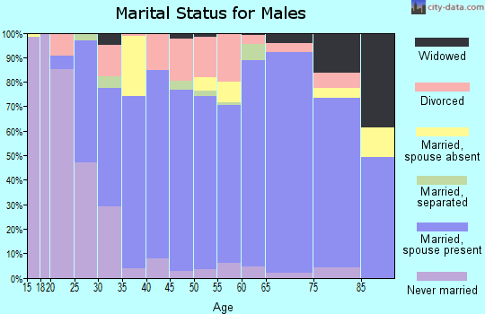 Zip code 35022 marital status for males