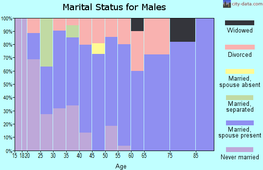 Zip code 35046 marital status for males