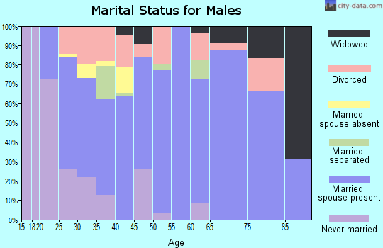 Zip code 35062 marital status for males
