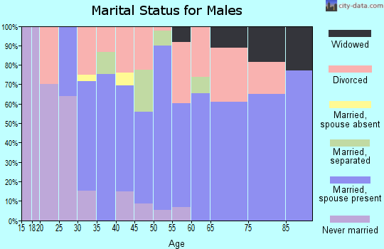 Zip code 35096 marital status for males