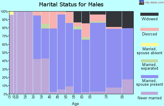 Zip code 35127 marital status for males