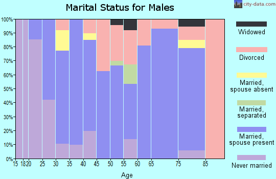 Zip code 35148 marital status for males