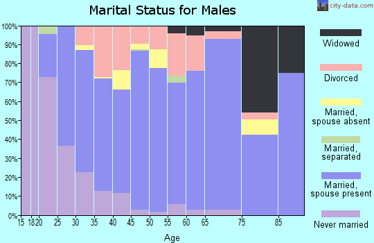 Zip code 35179 marital status for males