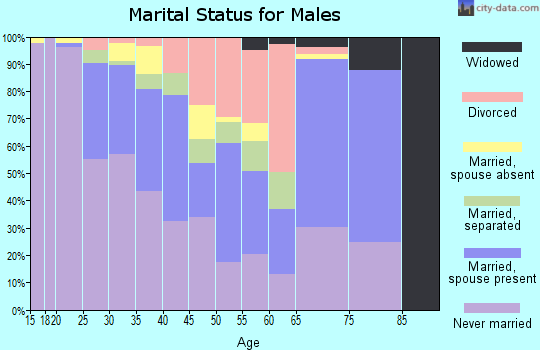 Zip code 35212 marital status for males