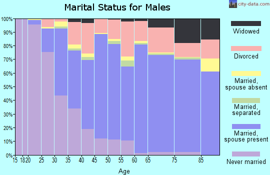Zip code 35215 marital status for males