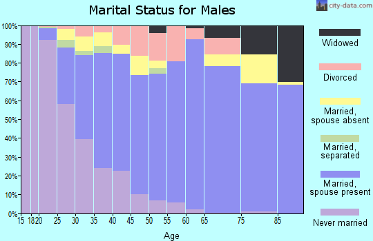 Zip code 35216 marital status for males