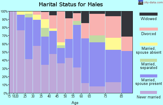 Zip code 35222 marital status for males