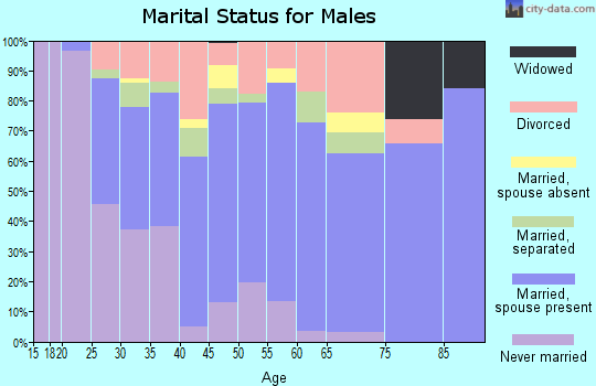Zip code 35235 marital status for males