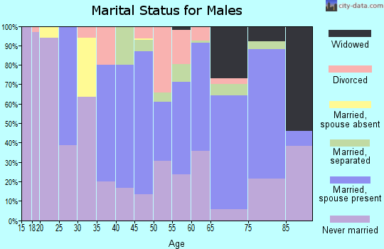 Zip code 35442 marital status for males