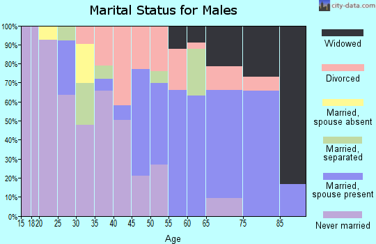 Zip code 35447 marital status for males