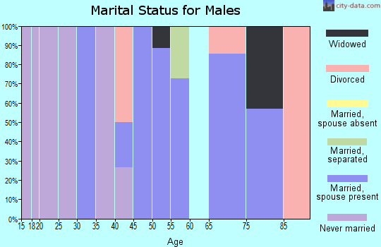 Zip code 35464 marital status for males