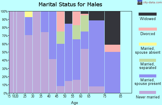 Zip code 35470 marital status for males