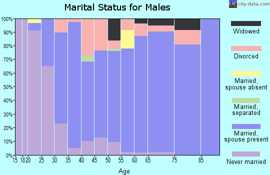 Zip code 35475 marital status for males