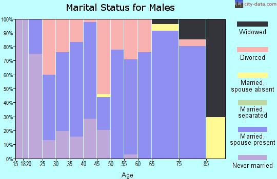 Zip code 35546 marital status for males
