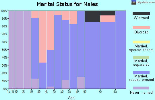 Zip code 35548 marital status for males