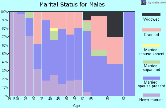 Zip code 35549 marital status for males
