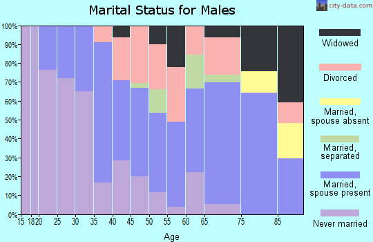 Zip code 35550 marital status for males