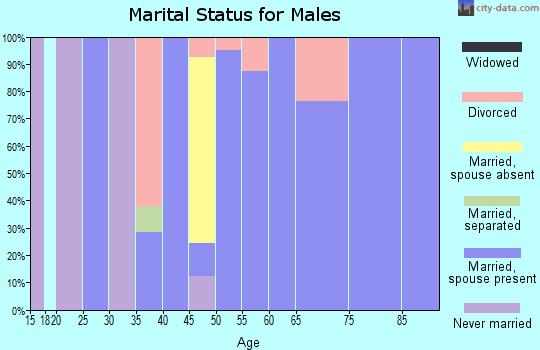 Zip code 35552 marital status for males
