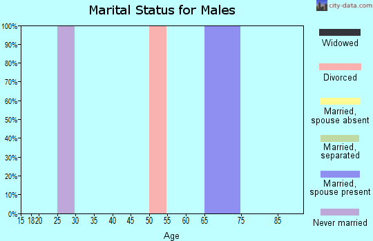 Zip code 35559 marital status for males