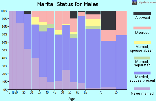 Zip code 35570 marital status for males