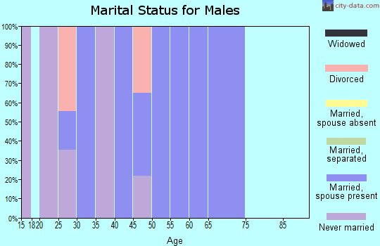 Zip code 35572 marital status for males