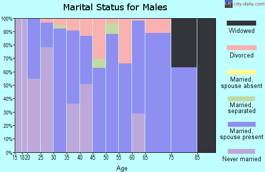 Zip code 35580 marital status for males