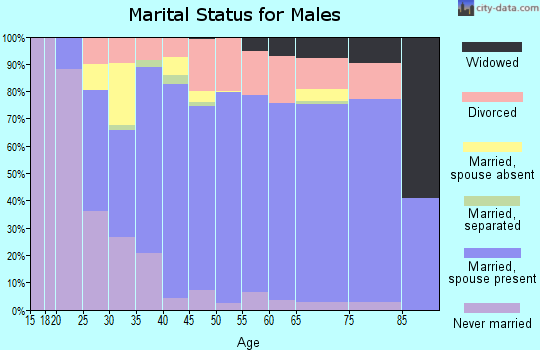 Zip code 35633 marital status for males