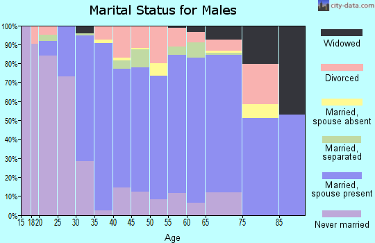Zip code 35650 marital status for males