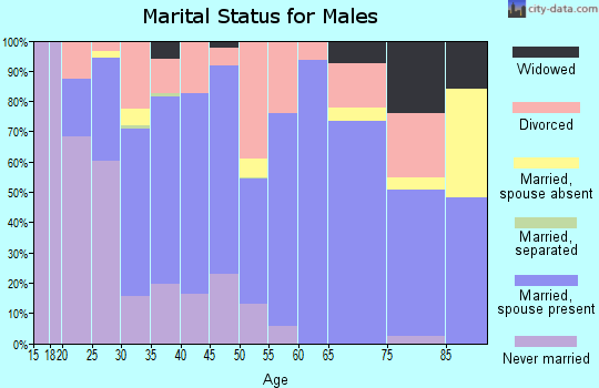 Zip code 35653 marital status for males