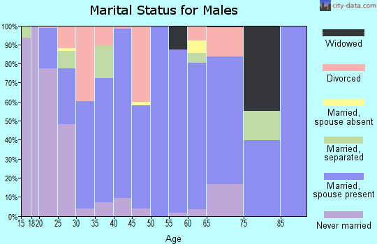 Zip code 35672 marital status for males