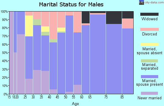 Zip code 35739 marital status for males