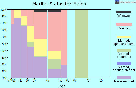 Zip code 35742 marital status for males