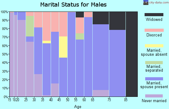 Zip code 35747 marital status for males