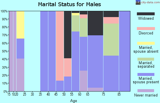 Zip code 35755 marital status for males