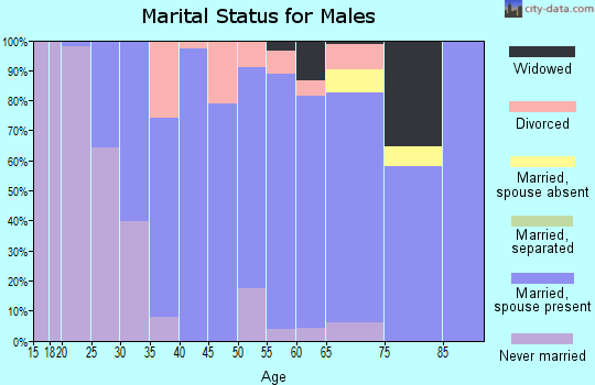 Zip code 35769 marital status for males