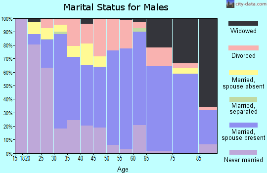 Zip code 35950 marital status for males