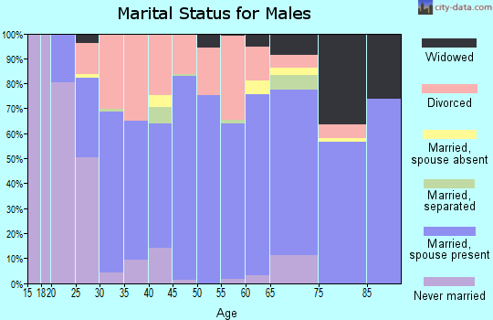Zip code 35952 marital status for males