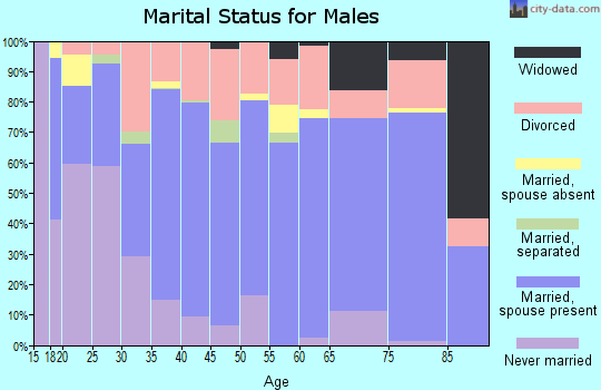 Zip code 35954 marital status for males