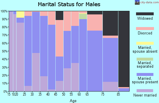 Zip code 35971 marital status for males
