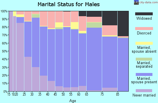 Zip code 35976 marital status for males