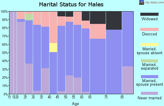 Zip code 35978 marital status for males