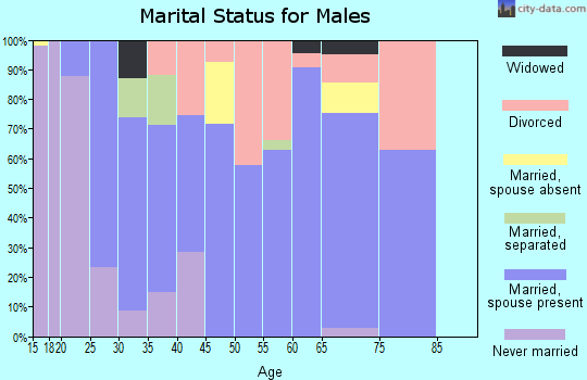 Zip code 35987 marital status for males