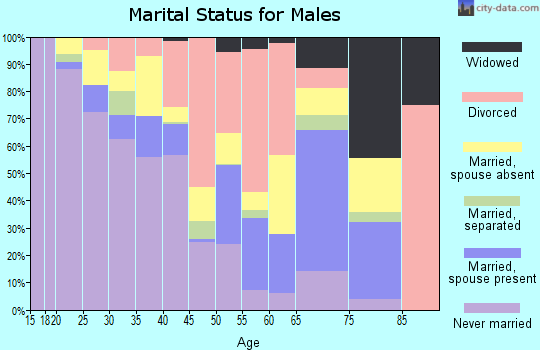 Zip code 36025 marital status for males
