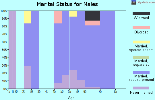 Zip code 36034 marital status for males