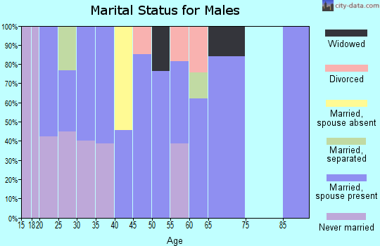 Zip code 36051 marital status for males